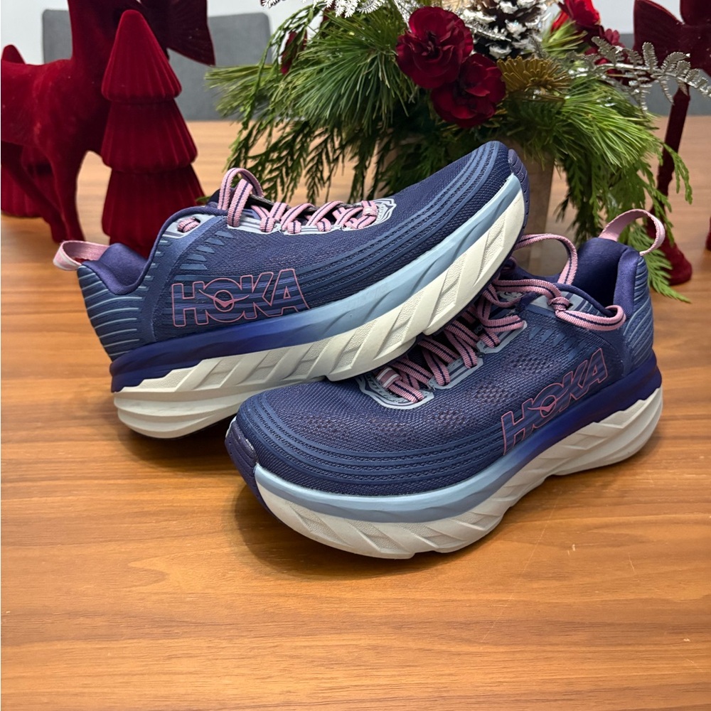 Hoka Womens Blue and Purple Sneakers